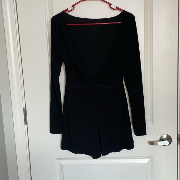PLT Cowl Back Stretch Romper - Picture 3 of 5